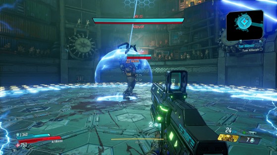 He uses a special animation before activating the electric ground - Borderlands 3